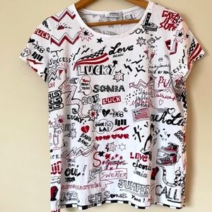 NWOT Sonia Rykiel Paris fun and stylish Woman’s top in Size L